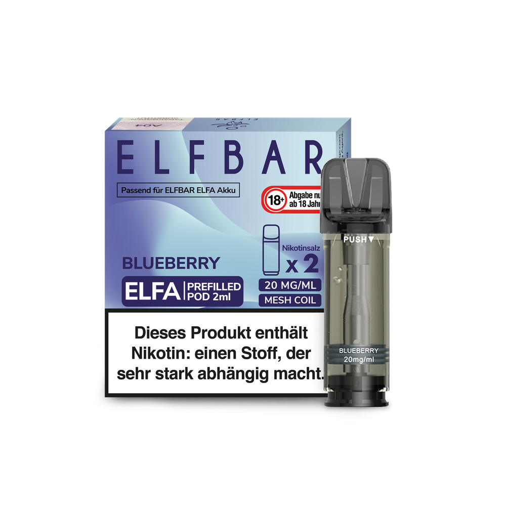 ELFBAR ELFA CP PODS - BLUEBERRY 20MG NIKOTIN 2ER PACK (10 Stück)