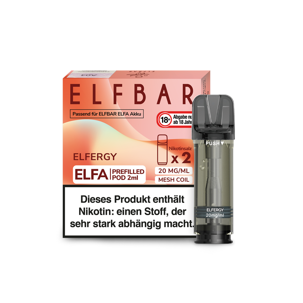 ELFBAR ELFA CP PODS - ELFERGY / ELFSTORM 20MG NIKOTIN 2ER PACK (10 Stück)