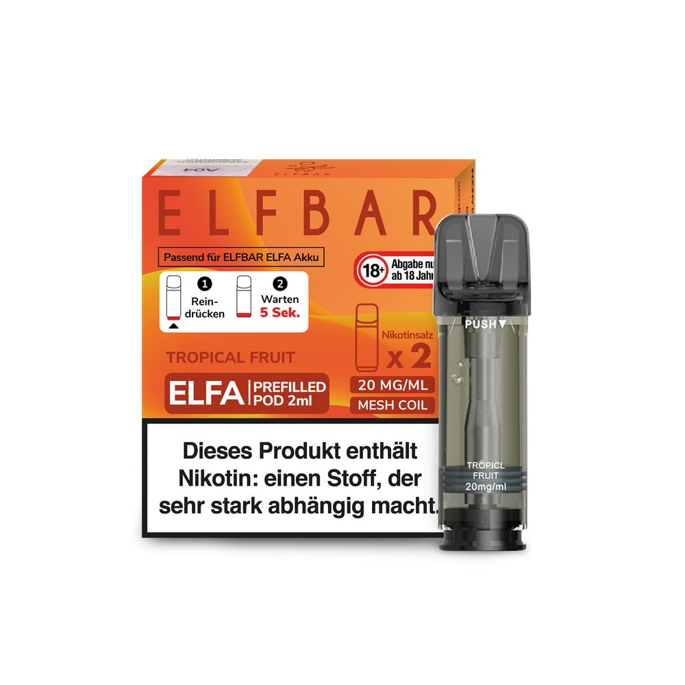 ELFBAR ELFA CP PODS - TROPICAL FRUITS 20MG NIKOTIN 2ER PACK (10 Stück)