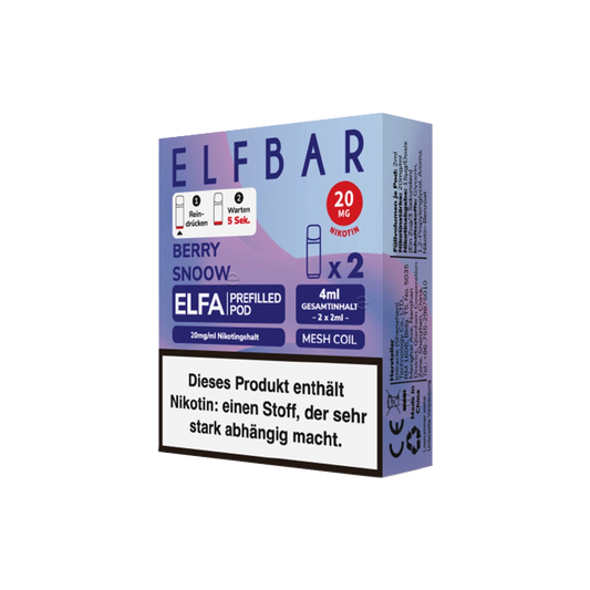 ELFBAR ELFA CP PODS - BLUEBERRY SNOW 20MG NIKOTIN 2ER PACK (10 STÜCK)
