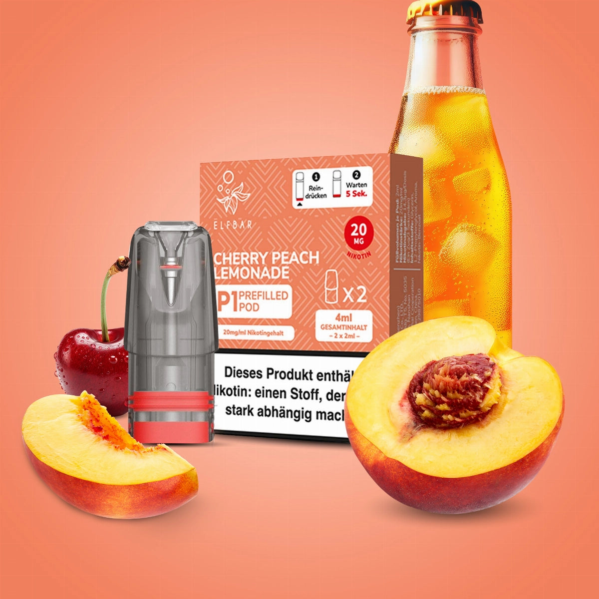 Elfbar MATE500 P1 Prefilled Pod - Cherry Peach Lemonade (10 Stück)