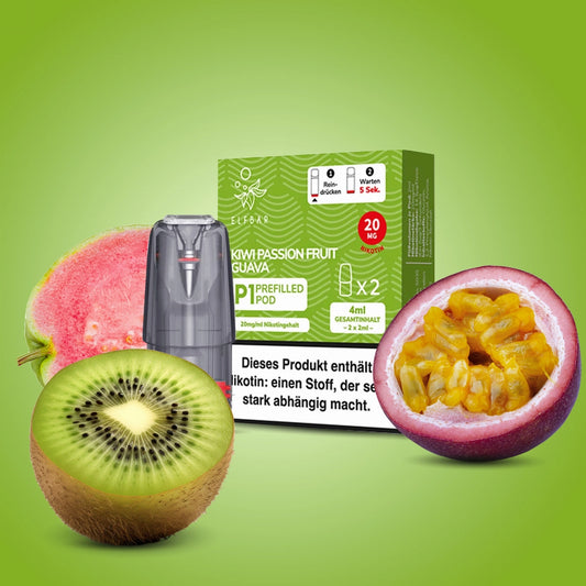 Elfbar MATE500 P1 Prefilled Pod - Kiwi Passionfruit Guava (10 Stück)