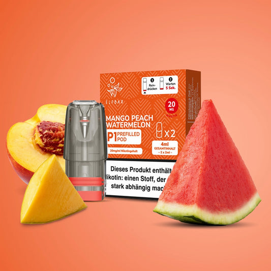 Elfbar MATE500 P1 Prefilled Pod - Mango Peach Watermelon (10 Stück)
