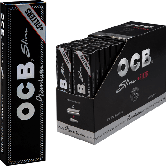 OCB KS Schwarz Premium Slim + Tips 32x32